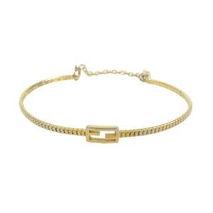 Fendi FF Baguette Gold Plating Bracelet